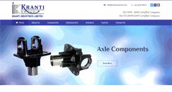 Desktop Screenshot of krantiindustries.com