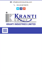 Mobile Screenshot of krantiindustries.com